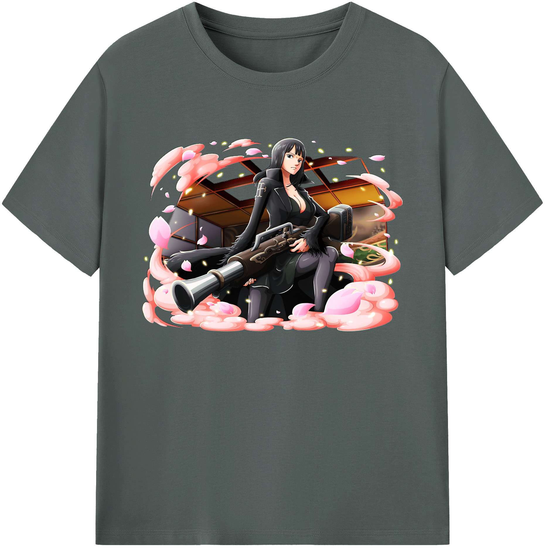 ワンピース ニコ・ロビン ONE PIECE Nico Robin 綿100％ メンズ半袖Tシャツ｜肌触りやわらか＆通気性